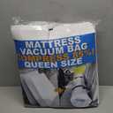 Mattress Vacuum Bag for Moving, Vacuum Seal Mattress Bag for Memory Foam or Inner Spring Mattresses, Compression and Storage for Returns, Leakproof Valve and Double Zip Seal (Queen/Full/Full-XL) (Clear)