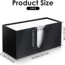 2pcs Paper Towel Dispenser Countertop Bathroom Paper Towel Holder Acrylic Napkin Dispenser Black Napkin Holder for Kitchen Tabletop Tissue Dispensers for Bathroom Toilet Multifold C-Fold Z-Fold Papers