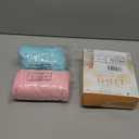 Biloban Crib Sheets Fitted, 2 Pack Sheet Fits Standard Crib Mattress, Neutral Toddler Bed Sheets for Baby Boys and Girls, Pink & Aqua, 52'X 28'