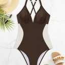 SUUKSESS Women Slimming Tummy Control One Piece Swimsuit Sexy Bathing Suit (XXL)