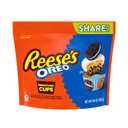 REESE'S OREO Miniatures Milk Chocolate and White Creme Peanut Butter Cups, Candy Share Pack, 9 oz (EXP 10/31/26)