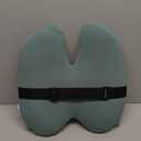 C CUSHION LAB Extra Dense Lumbar Pillow - Patented Ergonomic Multi-Region Firm Back Support for Lower Back Pain Relief - Lumbar Support Cushion with Strap for Office Chair, Car, Sofa - Wellness Green