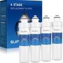 4 Stage Cooler Filter Replacement Kit, Compatible With Brio "UVF4" Models, Replacement for Brio MIB400PKUF Filter, NSF Certified