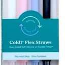 Premium 4-Pack Reusable Silicone & Tritan Combo XL Straws Flexible, BPA-Free, Dishwasher-Safe Drinking Straws for 24-40 oz Tumblers