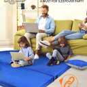 GAIALOOP 4 INCH Thick Memory Foam Camping Pad Futon Mattress, Portable Floor Sleeping Mat Sleepover Guest Bed Roll Up Mattress for Outdoor Extra Supportive for Side Sleepers [Single:75 * 30 * 4"]