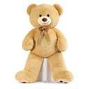 MorisMos 47inch Giant Teddy Bear Stuffed Animal 4ft, Large Teddy Bear Plush, Big Stuffed Bear Gifts for Kids, Girls, Girlfriend, Women on Baby Shower, Valentine, Christmas, Birthday (Light Brown