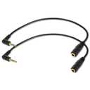 2 Pcs 2.5mm Male to 3.5mm Female Adapter Gold Plated 2.5mm Male to 3.5mm Female Stereo Audio Jack Adapter Cable 90 Degree Right Angle Connector 6 inch Cord for Radios, Headphones, Recorder, Camera