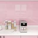 Pink Glossy Contact Paper for Countertops 23.6"x118" Glossy Shiny Peel and Stick Wallpaper Waterproof Self Adhesive DIY Wall Paper for Kitchen Cabinet Table