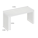 Bamboo Dining Bench Indoor Long Entryway Shoe Rack Benchs,Outdoor Modern Wood Benches 35 Inch Bamboo Bench for Living Room Hallway Bedroom Bathroom White