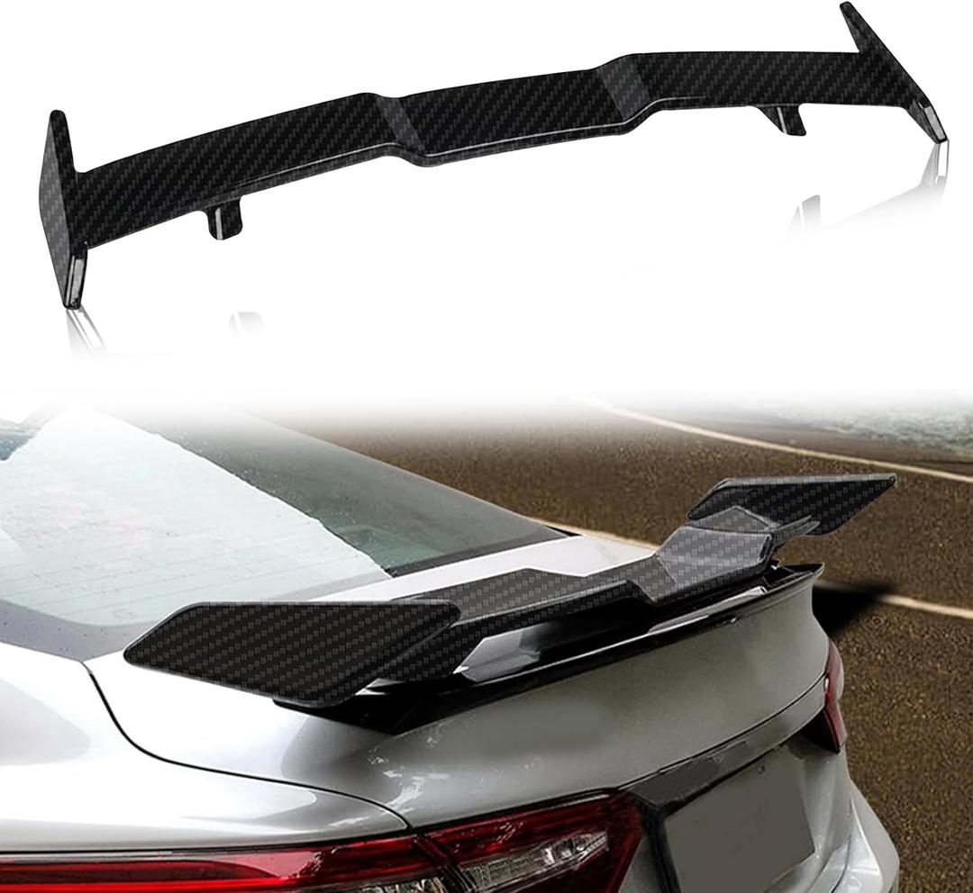 Rear Spoiler Compatible with Toyota Camry 8th Gen SE XSE LE XLE M4 Style 2018-2024 Rear Trunk Wing ABS Rear Trunk Lip Wing Spoiler (Carbon Fiber)