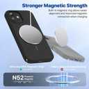 Miracase Magnetic for iPhone 12 Case/iPhone 12 Pro Case, [Soft Anti-Scratch Microfiber Lining], Compatible with MagSafe, Liquid Silicone Shockproof Drop Protection Phone Case for 12/12 Pro,Black