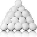 Supoice 30 Pack Snow Fight Balls 3 Inch Large Size Christmas & Winter Holiday Realistic Fake Snow Toys for Indoor & Outdoor Snow Fight & Toss Game