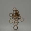 PATIKIL 1 Inch Inner Dia Curtain Rod Rings with Eyelets, 18 Pcs Metal Drapery Ring for Curtain Rods Hoop Pins, Gold Tone