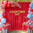 10x10ft Red Backdrop Curtains for Wedding Parties Wrinkle Free Photo Backdrop Drapes for Photography Birthday Baby Shower Soft Fabric Party Backgournd for Photoshoot 5x10ft, 2 Panels
