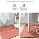 tchdio Bath Mat-Super Absorbent Quick Dry Bath Mats for Bathroom Floor Non Slip-Bathroom Mats with Rubber Backing-Ultra Thin Bathroom Rugs Fit Under Door, 21" x 34", Terracotta