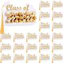 Motiskyy 30 Pack 2026 Graduation Candy Card Class of 2026 Grad Party Favor Supplies Candy Dome Greeting Card with Tassel Chocolate Holder College High School Graduate Gift Box DIY(White,Gold)