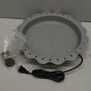 Heated Bird Bath for Outside Winter, Powerful 100W Thermostat Control Heated Bird Baths for Outdoors with 3 Metal Extension Screws, Heated Birdbath Water Heater for Garden Yard Patio Lawn(Grey) (Gray)