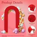 Peomeise 7.2FT Spandex Open Christmas Arch Backdrop Cover，U-Shaped 2-Sided Backdrop Cover，Round Top Chiara Stand Cover for Birthday Party Wedding Ceremony Baby Shower Decoration，Red