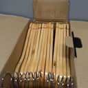 StorageWorks Wooden Hangers 30 Pack, Wood Coat Hangers for Closet, Heavy Duty Clothes Hangers for Suits, Shirts, Pants, Jackets, Natural Wood Color