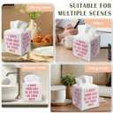 Tissue Box Gifts with Leather Cover Holder, Funny Quote Gift Ideas for Friends, Some Come to Sit and Think, Bathroom Toilet Decor, Housewarming New Home Favor-(5.2 Inches) A86
