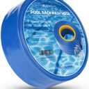 Pool Backwash Hose 2 IN x 100 FT Blue Pool Pipes with Two Stainless Steel Clamps for Swimming Pool, Garden, Water Transfer