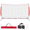 7x7ft /10x16ft /10x20ft Portable Sport Net with Handbag and 12 Ground Nails. Stable Backstop Net for Softball, Lacrosse, Soccer, Baseball. Ball Stop Equipment for Backyard Garden TrainingOnly Block