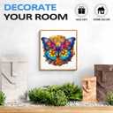 Wooden Puzzles for Adults, 300 Pieces Adult Puzzles, Unique Mandala Butterfly Puzzles Gifts for Cat Lover, Wooden Puzzle Games (L-15.7 * 14.1in)