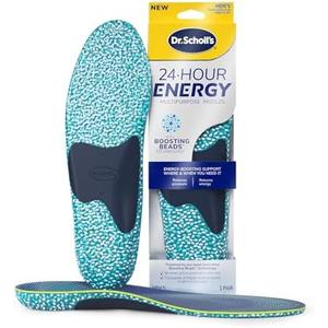 Dr. Scholl's 24-Hour Energy Multipurpose Insoles, Returns Energy with Every Step, Relieves Foot Pressure & Tired Achy Feet, Memory Foam & Gel Insert, Men's Shoe Size 8-14, 1 Pair