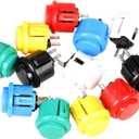 EG STARTS 12x 24mm OEM Arcade Push Buttons Switch Perfect Replace for Sanwa OBSF-24 OBSC-24 OBSN-24 Push Button DIY Fighting Stick PC Joystick Game Part (Each Color of 2 Pieces)