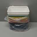 ORGIDOL Plastic Storage Basket with Lids 10 Pack Stackable Colorful Storage Bins Containers with Lid, Decorative Storage Boxes for Organizing Shelves, Drawers, Playroom, Classroom, Office, Closet