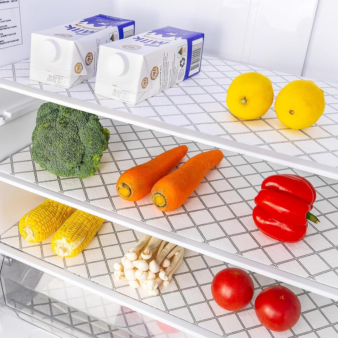 Refrigerator Liners Non-Slip 23IN x 20FT, Absorbent Fridge Shelf and Drawer Liners for Shelves, Keep Fruits and Vegetables Fresh, Various Sizes Washable Refrigerator Mats, White Refrigerator Liners Non-Slip 23IN x 20FT, Absorbent Fridge Shelf and Drawer Liners for Shelves, Keep Fruits and Vegetables Fresh, Various Sizes Washable Refrigerator Mats, White