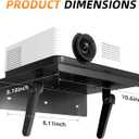 No Drilling Metal Projector Mount, Adjustable Angle Projector Mount Shelf for Sofa and Bedside, Foldable for Storage,Perforated Design for Heat Dissipation,Projector Wall Mount for Living Room