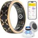 Smart Health Ring for Women & Men,Fitness Tracker Ring,with Heart Rate,Sleep,Blood Oxygen, BloodPressure,HRV & Cycles,IP68 Waterproof,iOS/Android, No Subscription.(Black,8)