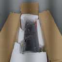 Victorian-Style Recessed Bathroom Medicine Cabinet, Wood Wall Cabinet with 16.5"x24" Curved Mirror, Bathroom Storage Cabinet, Black, Left-Swing Door