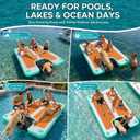 AWEMUFA Inflatable Floating Dock with Ramp 5ft/6ft/8ft/10ft Inflatable Dock Floating Platform, Floating Island Mat Boat Float Lake Floats, Large Rafts Floaties for Adult Pool Ocean Beach Boat Parties
