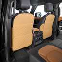 TAIKOO Seat Back Protector + Large Capacity Pocket Storage Organizer,Preventing the Impact of Children Stepping on the Seat Backrest (Orange)