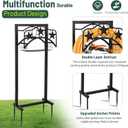 Garden Hose Holder - Upgraded Water Hose Holder Stand with Storage Basket Holds 151ft, Heavy Duty Freestanding Garden Hose Hanger Storage Rack for Outside Yard Lawn Farm
