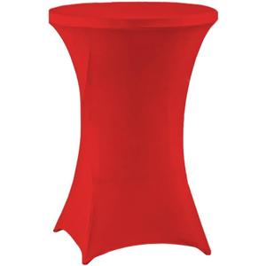 meioro Cocktail Table Covers Red, 32x43 Inch Highboy Spandex Fitted Tablecloth for Round Tables, Stretch Square Corners High Top Cocktail Table Cover for Party Bar Wedding Birthday Banquet Outdoor