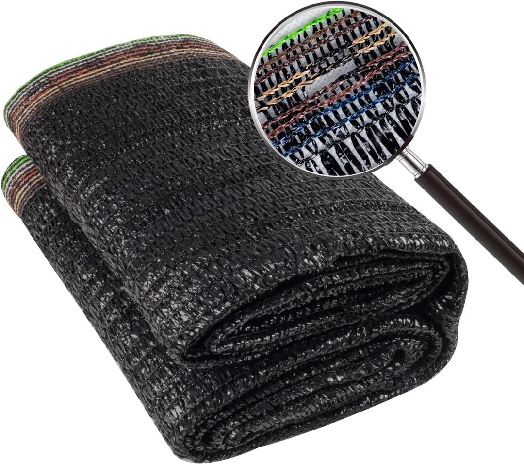 SUNNY GUARD 40% 6x8ft Shade Cloth for Garden, Mesh Tarp, Sunblock Plants Cover for Vegetables, Greenhouse, Raised Bed,Pets,Chicken Coop, Black (6FTx8FT)