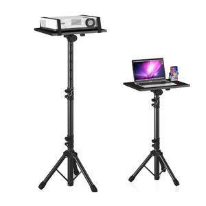 Projector Stand Tripod Adjustable, Laptop Height from 23.5 to 46.5 inches with Gooseneck Phone Holder, Floor for Office, Home, Stage, Studio, DJ Racks Holder Mount, 23.5inch46.5inch