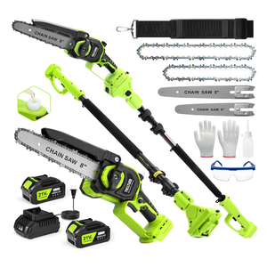 TNELTUEB 4-In-1 Cordless Pole Saw & Mini Chainsaw, 1000W Brushless Motor (Both batteries cracked)