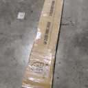 EaseLife 28"x 84" (Double 14" x 84") Bifold Barn Door, Bifold Sliding Barn Door with Hardware Kit, Solid MDF Wood Slab Covered with Water-Proof PVC Surface, Frosted Glass Panel, Assembly Required