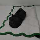 Scalloped Mahjong Mat Set 31.5" x 31.5" Cute Aesthetic Anti Slip Noise Reduction Games Table Cover Mahjong Accessories Gifts Domino & Tile Game Table Mat(Green)