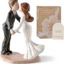 Traditional Wedding Cake Topper - Bride and Groom Resin Figurines for Cake Decoration - Timeless Couple Gifts for Wedding & Anniversary