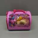 Sotodik Pet Care Play Set Electric Vet Play Set-Walking,Barking,Tail Wagging Little Plush Dog Grooming Toys with Puppy Carrier Feeding Dog Educational Toys for Toddler Kids