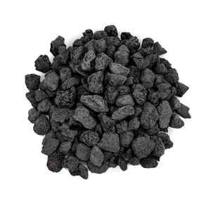 Onlyfire Black Lava Rock 10 Pounds Volcanic Lava Stones for Indoor Outdoor Fire Pits Fireplaces Gas Grill and Landscaping, 0.3-0.6 Inch
