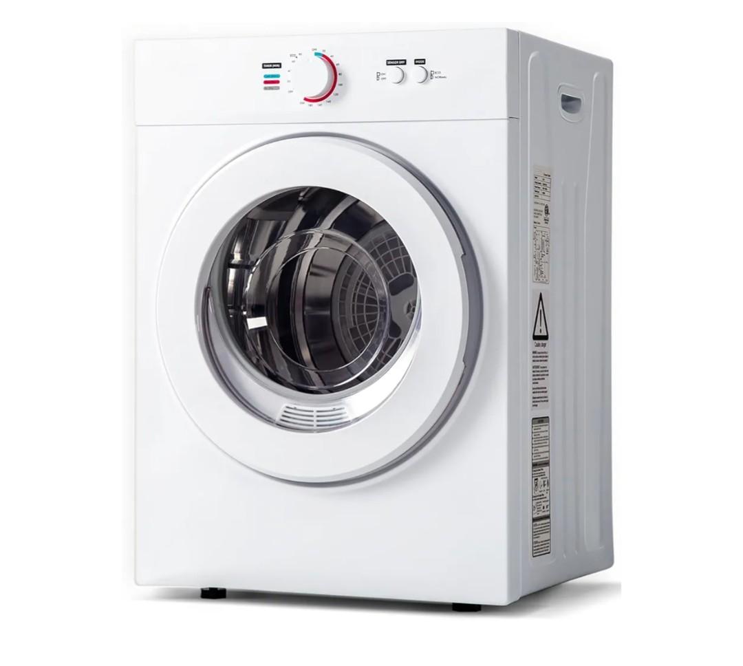 1.8 Cu.Ft Compact Dryer - 1020W Portable Clothes Dryer with Stainless Steel Tub, Front Load Tumble, Four Functions - Compact Drying Unit for Laundry, Apartments, Dorms