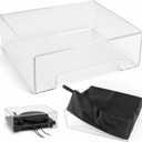 Universal Acrylic Turntable Dust Cover with Double-Layer Nylon Cover, 17.7 x 14.9 x 5.7 inches