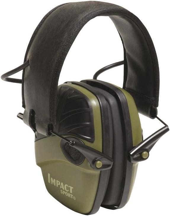 Howard Leight Impact Sport Sound Amplification Electronic Earmuff, Green (R - 01526) (Adult)