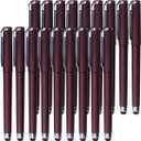 Black Gel Ink Rollerball Pens 1.0mm Gel Pens 2-in-1 stylus Pens 1.0mm Medium Point Pen for Office, Black gel ink(18 Pack-Dark red)